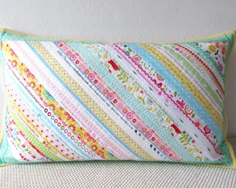 Funda de almohada de patchwork / almohada para niños / almohada de edredón / funda de almohada de patchwork / funda de almohada acolchada / almohada para habitación de niños