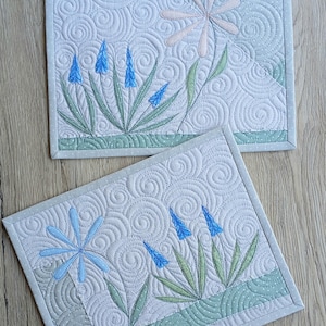 2 Becher Teppich/Mug Rug/Patchwork Platzdeckchen/Untersetzer/Tassenteppich /tassen untersetzer