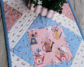 Camino de mesa patchwork/Camino de mesa acolchado/Camino de mesa acolchado/Camino de mesa acolchado/Camino de mesa/Decoración de mesa/Patchwork campestre