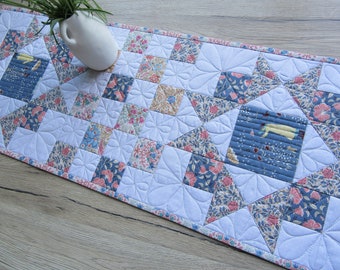 Camino de mesa patchwork/camino de mesa de edredón/camino de mesa acolchado/camino de mesa acolchado/camino de mesa/decoración de mesa/patchwork campestre