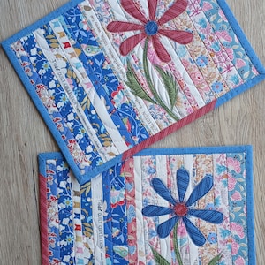 2 Becher Teppich/Mug Rug/Patchwork Platzdeckchen/Untersetzer/Tassenteppich /tassen untersetzer