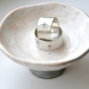 Stars at night ring from silver or brass Space galaxy jewelry Star soul Handmade silversmith