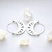 Moon phases earrings from silver Lunar cycle hoops Celestial jewelry