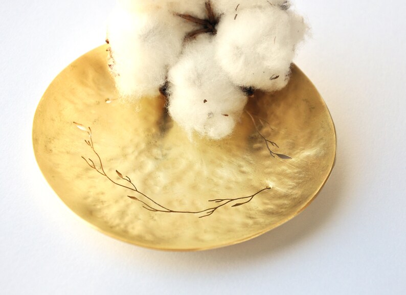 Floral botanical jewelry dish Boho home decor Catchall Spring Easter decorations Cottagecore Plant mom gift