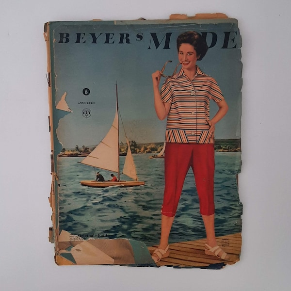 Beyers Mode 1955 vintage magazine de couture - Patrons en papier et magazine - en allemand