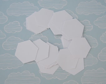 1 inch hexagon paper pieces - pre cut pieces - epp templates - patchwork quilting supply = 50, 100, 250