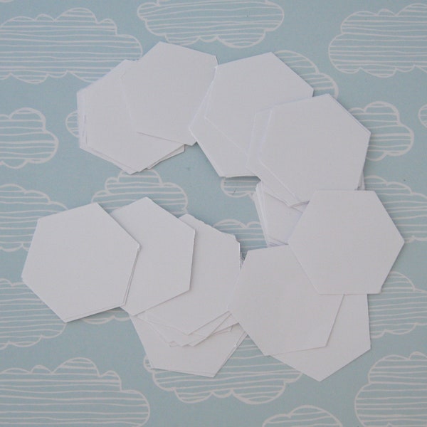 1 inch hexagon paper pieces - pre cut pieces - epp templates - patchwork quilting supply = 50, 100, 250