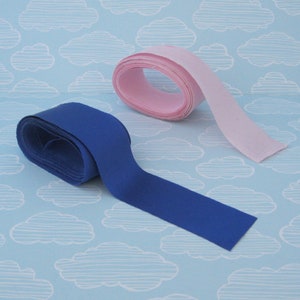 Rilegatura bias da 10 metri - Rosa baby - Blu reale