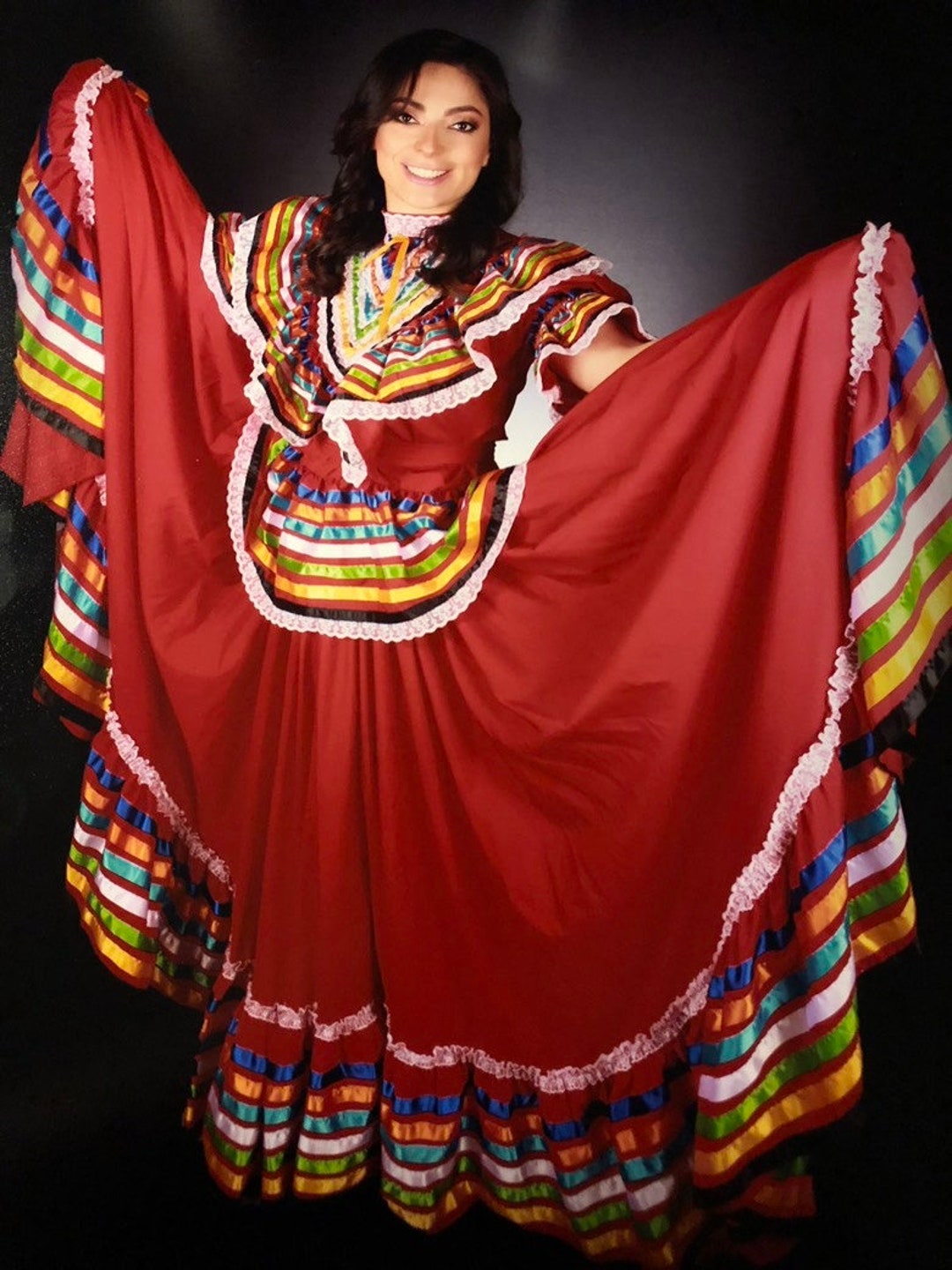 Baile Folklorico De Jalisco West Vestido Jalisco Original Mexico