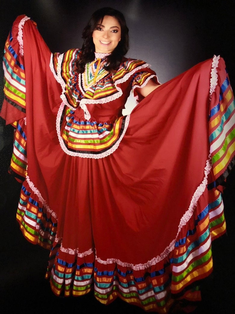 Women Mexican Folklorico Mexican Dress Vestido Jalisco Ubicaciondepersonas Cdmx Gob Mx