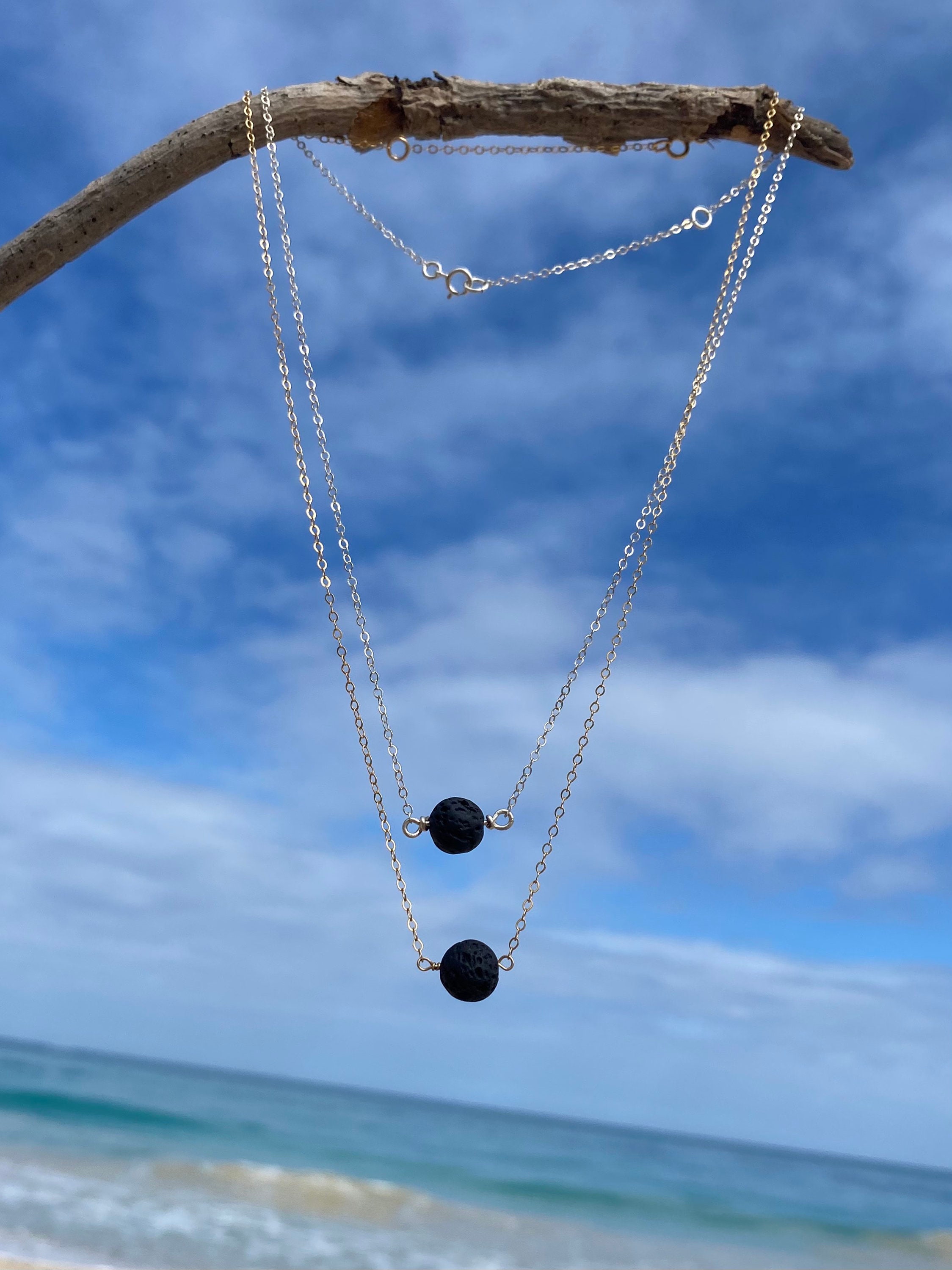 Lava Bead Choker Necklace Etsy