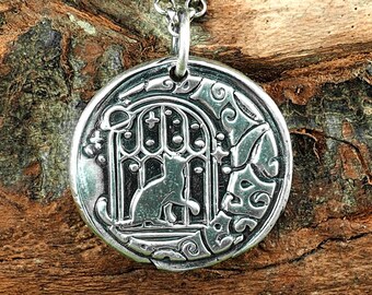 Pendentif chat en argent sterling 925 40122