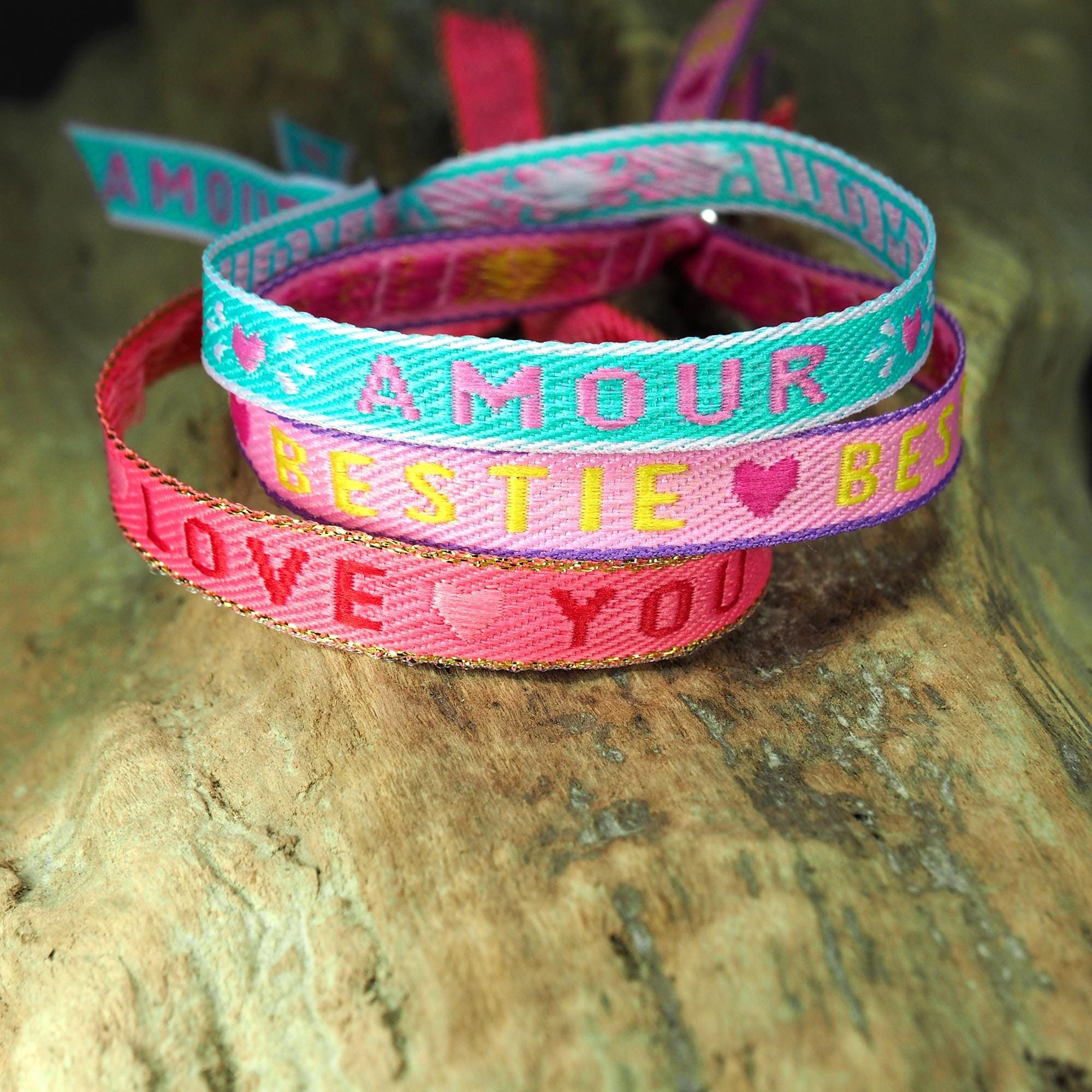 Text Ribbon Bracelet - Etsy