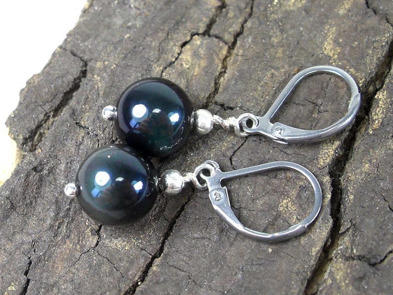 Obsidian earrings image 2