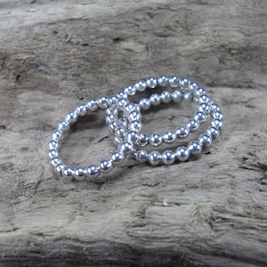 Solid bead ring, 3 mm, 925 Sterling silver, 40017