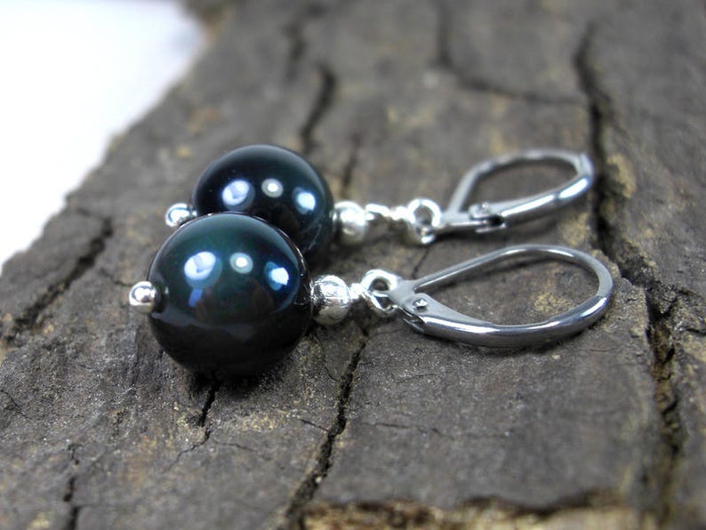 Obsidian earrings image 1