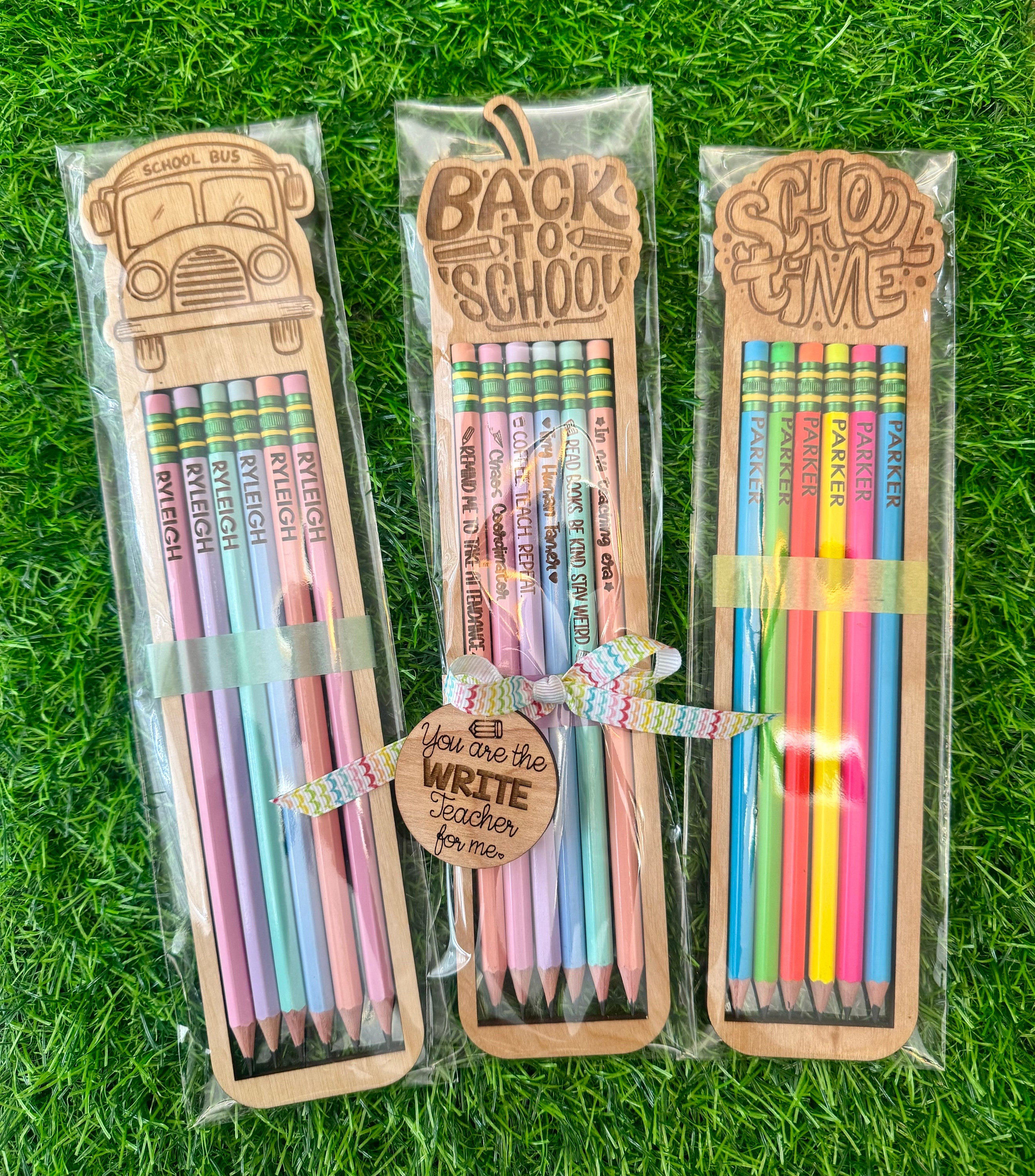 Personalized Pencils / Ticonderoga / Teacher / Student / Engraved Custom Pencils / Back to School / Pencils / Neon / Pastel / Yellow /Pencil