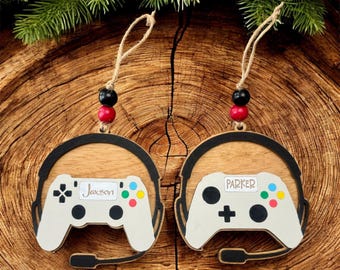 Personalized Gamer Christmas Ornament: Custom Headset Remote