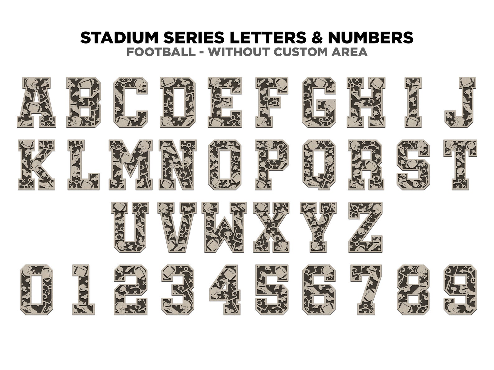Football Stadium Series Letters & Numbers / Team Spirit / Kids Sports ...