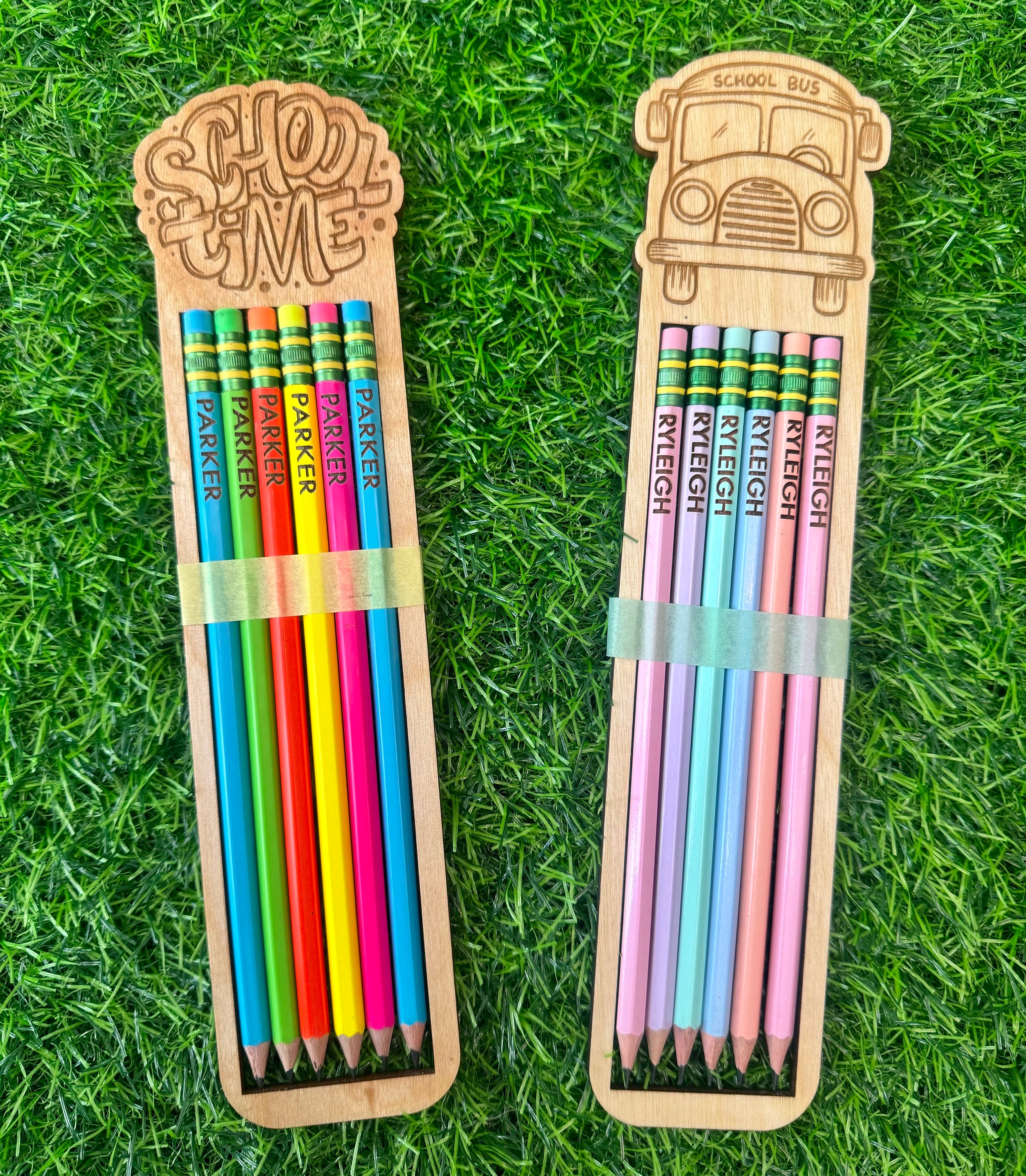 Personalized Pencils / Ticonderoga / Teacher / Student / Engraved Custom Pencils / Back to School / Pencils / Neon / Pastel / Yellow /Pencil