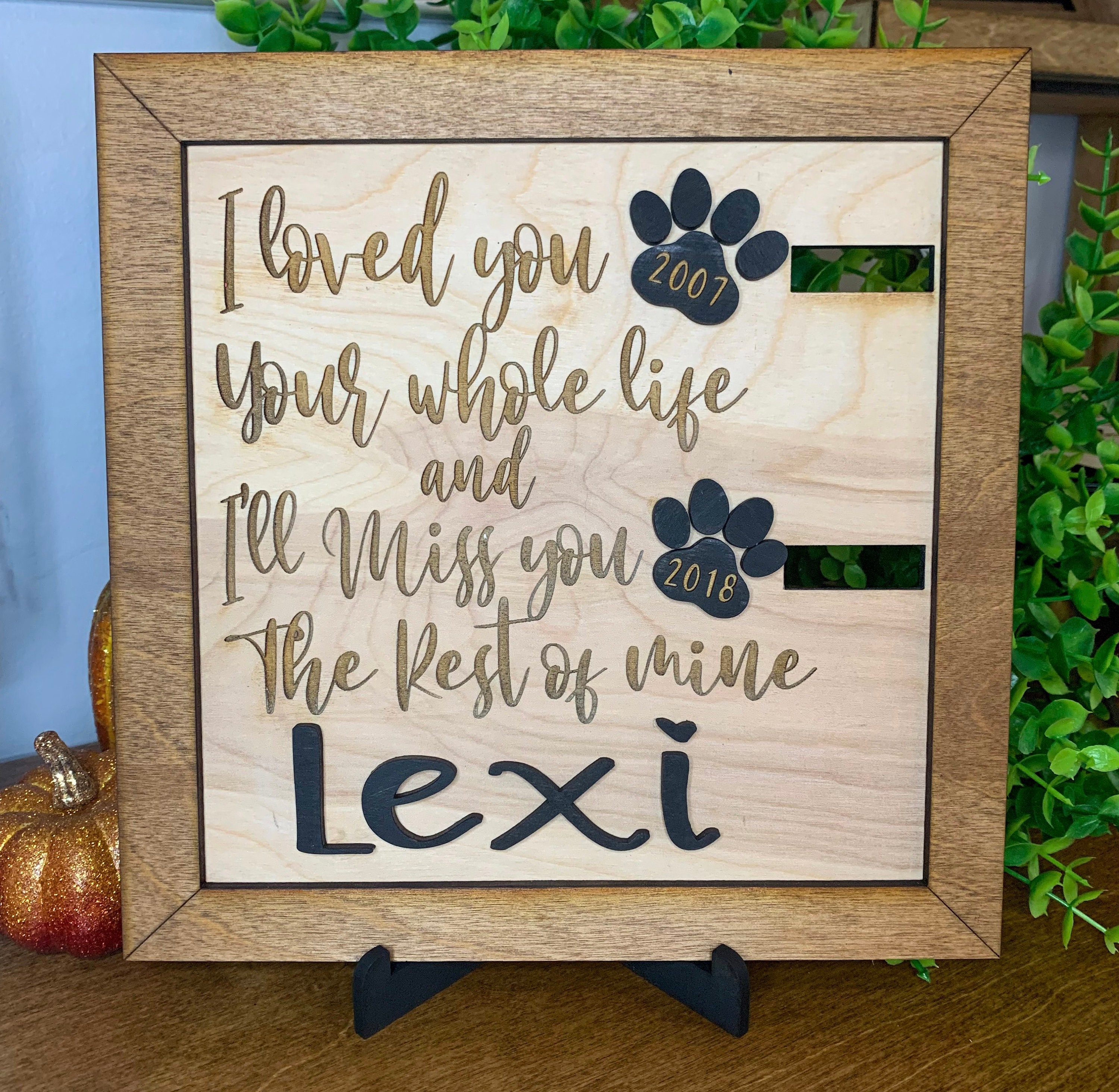 Dog Collar Remembrance Frame / Dog Cat Remembrance / Etsy