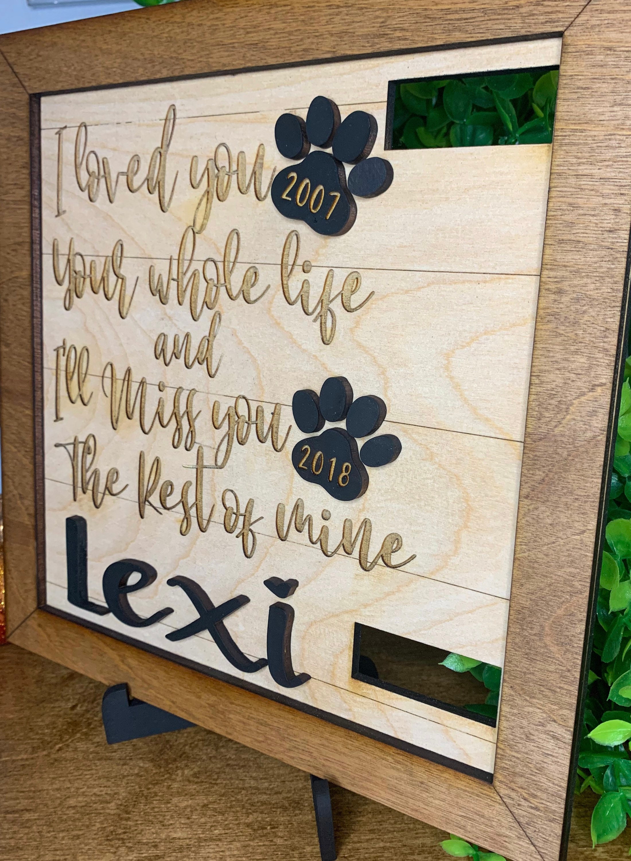 Dog Collar Remembrance Frame / Dog Cat Remembrance / Etsy