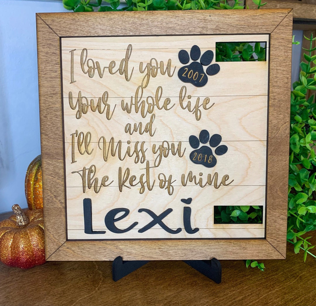 Dog Collar Remembrance Frame / Dog Cat Remembrance / Etsy