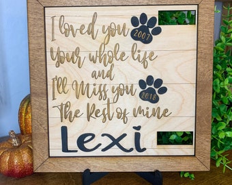 Dog Collar Remembrance Frame / Dog Cat Remembrance / Personalized Pet Loss Gift / Custom Collar Memorial / Pet Loss /Memorial / Pet Memorial