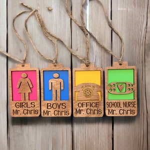 Teacher Hallway Passes / Hall Passes / Teacher End of Year / Teacher Gift / Classroom Hall Passes / Bathroom Pass / Office  / School Nurse