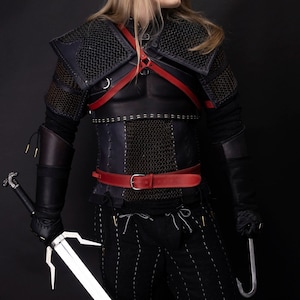 Witcher armor. Inspired Kaer Morhen arms and armor. Full Set. Sword, shoes, spurs, hook, doublet. Witcher Cosplay.