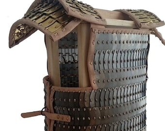 lamellar armor D, steel and brass. Lamellar cuirass.