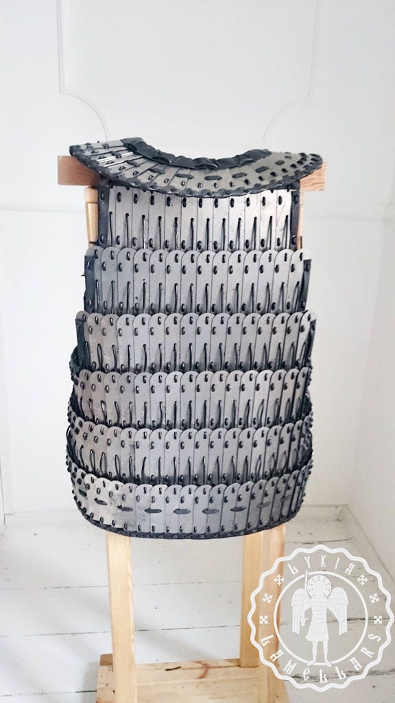 Steel lamellar armour. U shaped plates Etsy