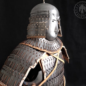 Coraza vikinga lamelar de cuero, armadura de fantasía para eventos  medievales e históricos