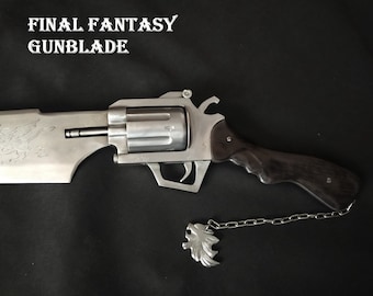Final Fantasy gunblade (inspired). Huge and masive sword. hand forged steel. mobius squall. 140cm