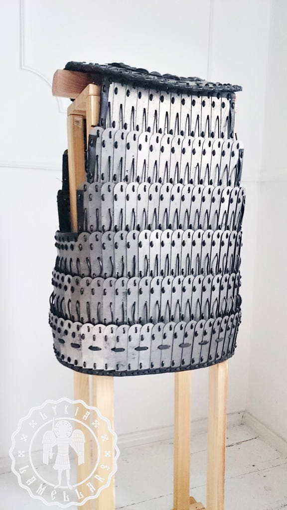 Steel lamellar armour. U shaped plates Etsy