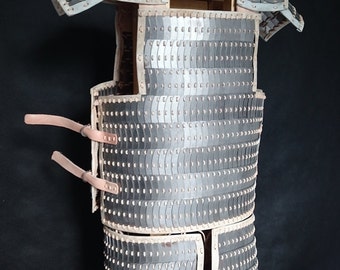 Long lamellar armour. Viking/Slav. Lamellar protection.