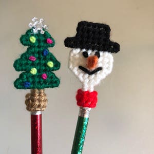 Christmas pencil with topper