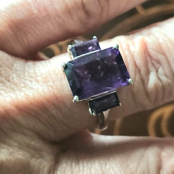 Vintage jewelry - Vintage ring - Amethyst jewelry