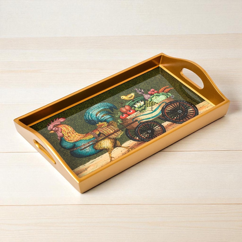 KUSKALLA Rooster Serving Tray