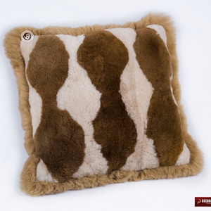 Baby Alpaca Fur pillow cover 18x18&quot;, Peruvian Accent Alpaca fiber pillowcases,  Luxury cushions cover from Peru , Decorative Handmade pillow