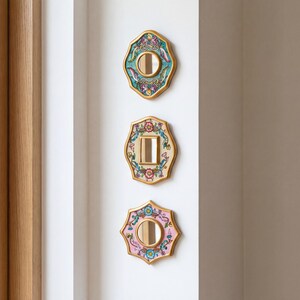 Accent Wall Mini Mirror 4" set of 3 for wall decor from Peru | Unique Gift Mirrors for her | Small Mirror decor | Ships from USA/ Canada image 3