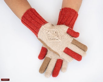 Peruvian 100% Alpaca Wool Gloves Unisex | Men's and Women's Winter Warm Alpaca wool Gloves | Mitts Wool Mittens | Unique Holiday Gifts