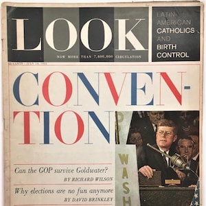 1962 Look Magazine JFK Convention&quot; Norman Rockwell JFK Portrait