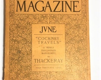 1911 Harper's Magazine  William Makepeace Thackeray "Cockney's Travels" Manuscript