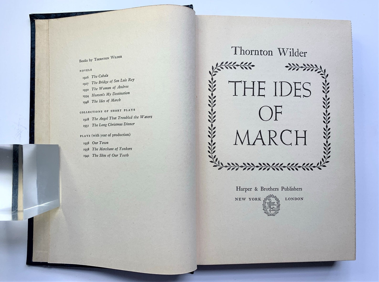 The Ides of March by Thornton Wilder The Ides of March by Thornton Wilder