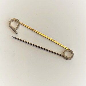 Vintage Brass Kilt Pin Safety Pin Brooch image 2