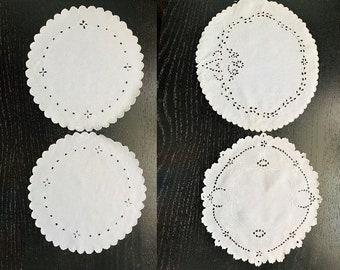 Vintage Madeira Embroidered Centerpiece Doilies Select Set of 2