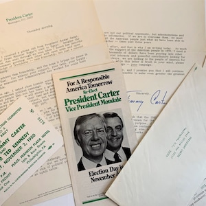 President Jimmy Carter Re-Election Campaign Materials