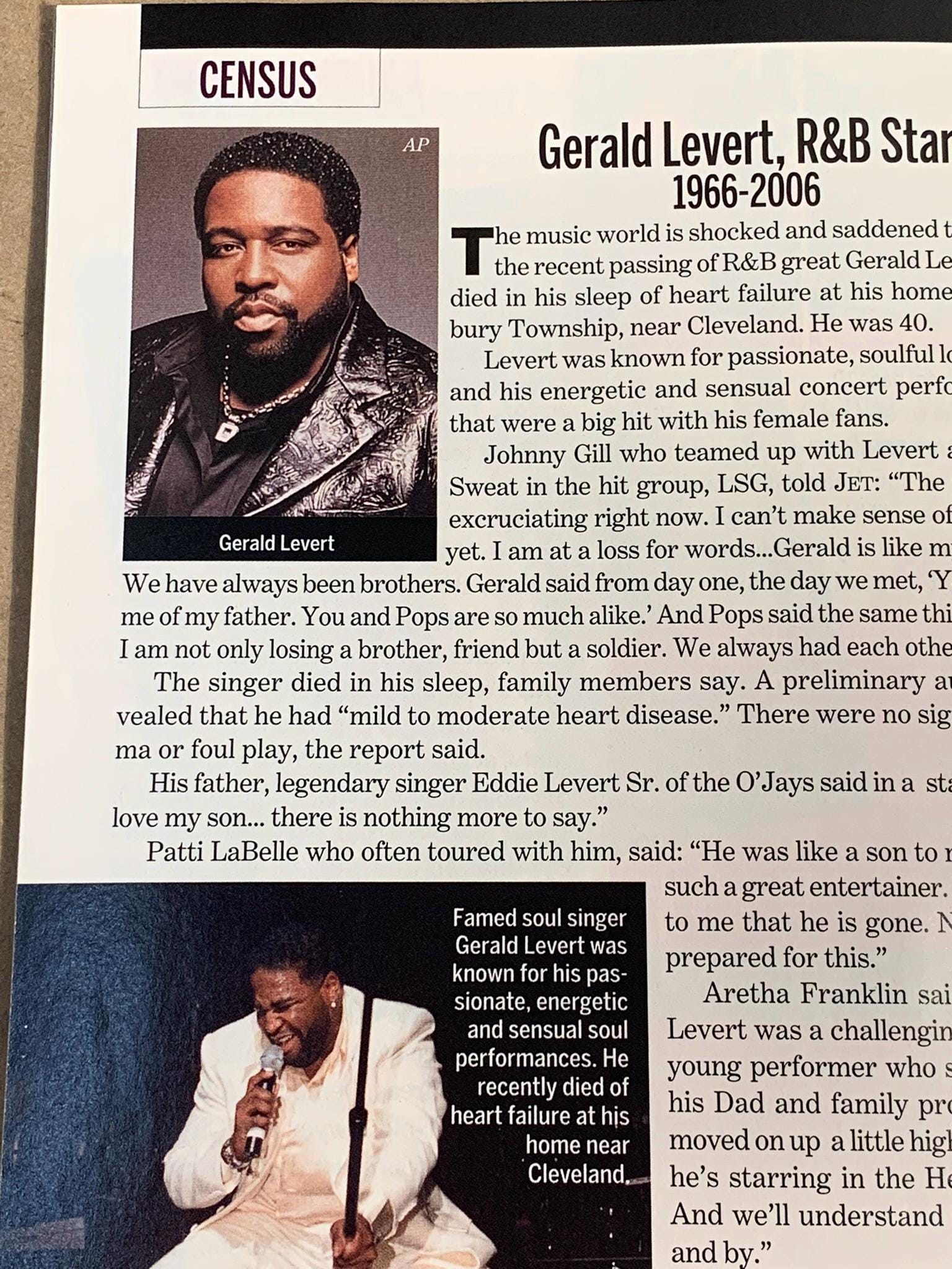 Gerald Rix 2006 Jet Magazine Features Denzel Washington Ed Bradley Gerald Levert ...