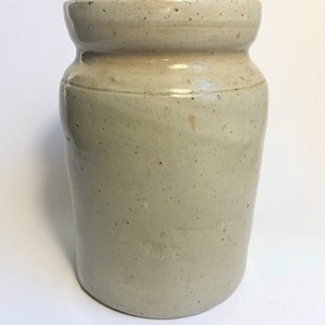 Anrtique Salt Glazed Butter Churn Crock  Antique Stoneware Farmhouse Décor